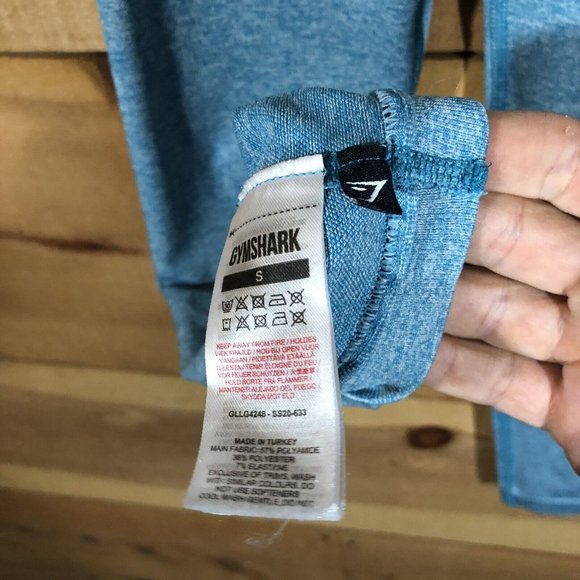 Gym Shark High Waisted Legging Seamless Womens Size Small Athletic Fitness Teal - Picture 6 of 10